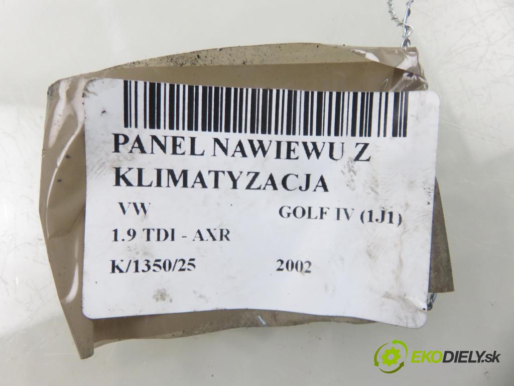 VW GOLF IV (1J1) HB 2002 74,00 1.9 TDI PD 101 - AXR 1896,00 Panel topení KLIMATIZACE: 1J0820045G