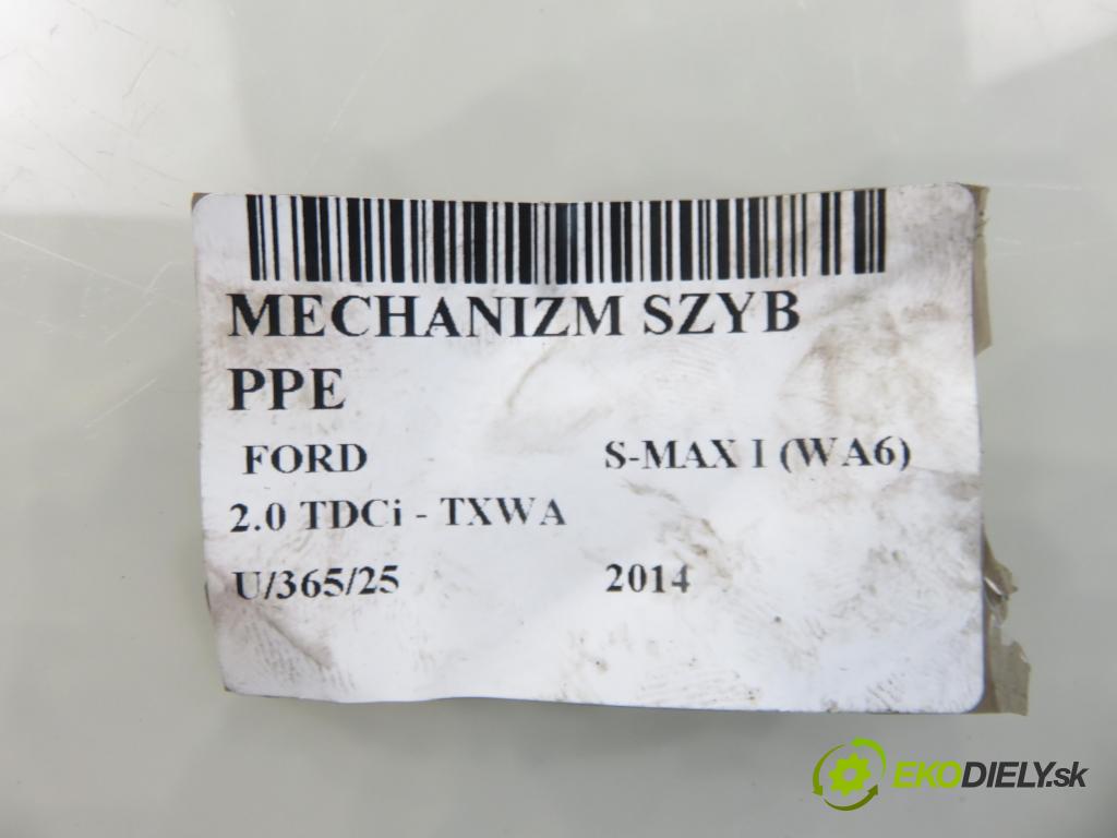 FORD S-MAX (WA6) MINIVAN 2014 120,00 2.0 TDCi - TXWA 1997,00 mechanismus oken PPE 0130822620