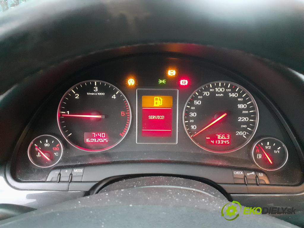 AUDI A4 Avant (8E5, B6) KOMBI 2001 96,00 1.9 TDI - AWX 1896,00 prístrojovka elektrický 8E0920900G ; 0263626020 ; S2113380056
