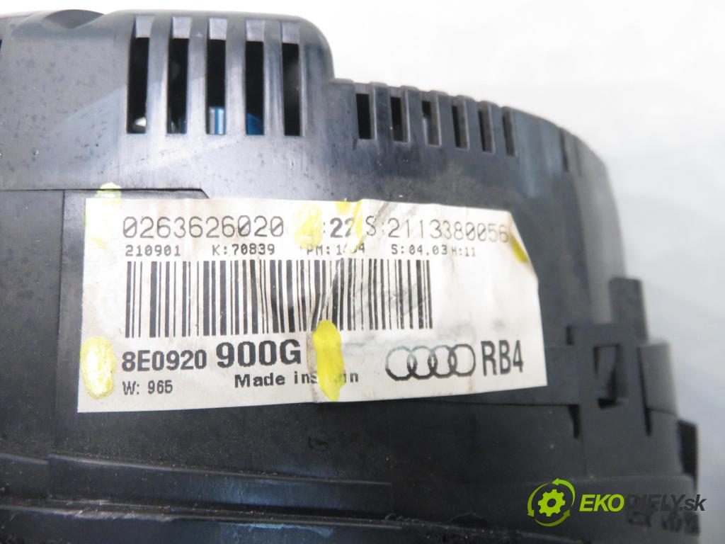 AUDI A4 Avant (8E5, B6) KOMBI 2001 96,00 1.9 TDI - AWX 1896,00 prístrojovka elektrický 8E0920900G ; 0263626020 ; S2113380056
