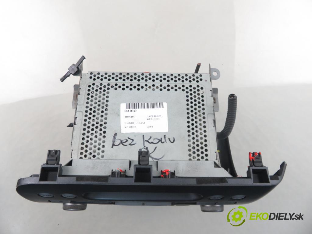 HONDA JAZZ II (GD_, GE3, GE2) HB 2004 61,00 1.3 (GD1) - L13A1 1339,00 RADIO CD 39175SAAG110M1 ; 39100SAAG121