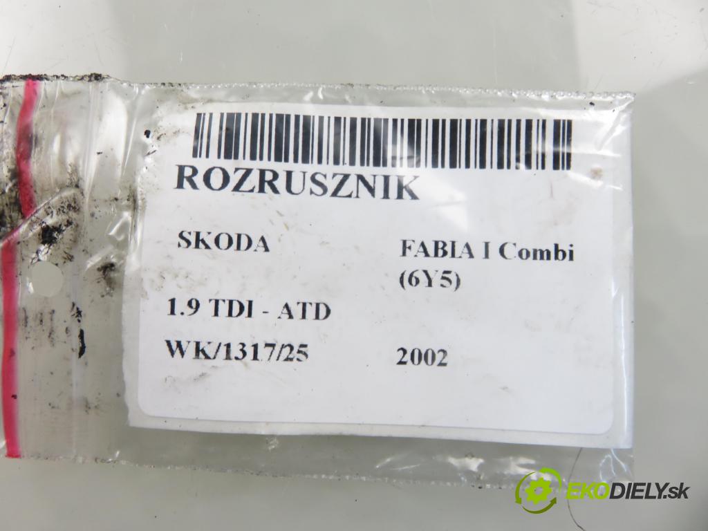 SKODA FABIA I Combi (6Y5) KOMBI 2002 74,00 1.9 TDI - ATD 1896,00 Štartér 02A911023R ; 0001125012 (Štartér)