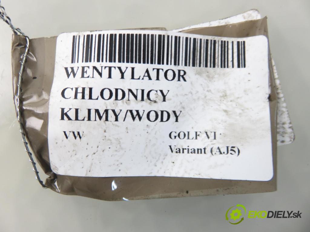 VW GOLF VI Variant (AJ5) KOMBI 2010 77,00 1.6 TDI - CAYC 1598,00 ventilátor chladič PODNEBÍ / VODA 1137328616 ; 1K0121203AN