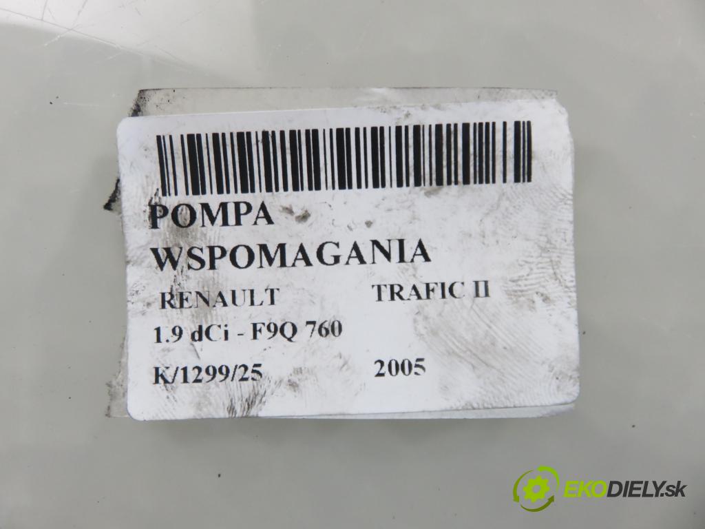 RENAULT TRAFIC II Skrzynia (FL) FURGON 2005 74,00 1.9 dCi - F9Q 760 1870,00 pumpa servočerpadlo 26128104EI ; 8200374085 ; 8200739997B (Servočerpadlo)