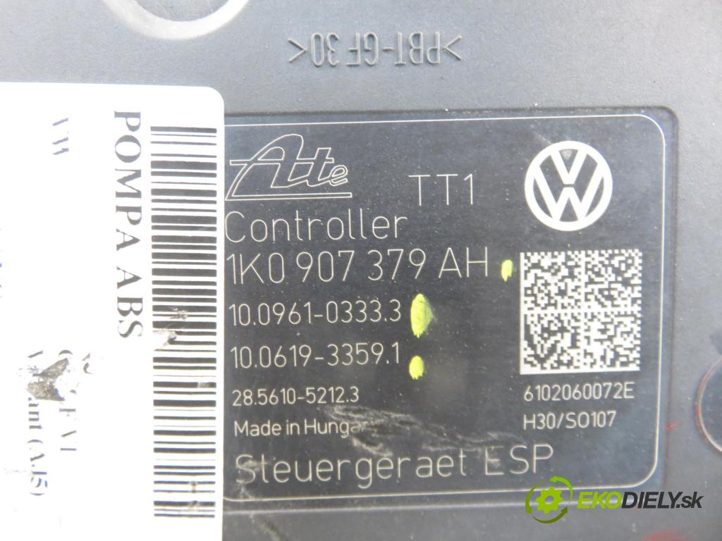 VW GOLF VI Variant (AJ5) KOMBI 2010 77,00 1.6 TDI - CAYC 1598,00 Pumpa ABS 1K0907379AH ; 10096103333 ; 1K0614517BG (Pumpa ABS)