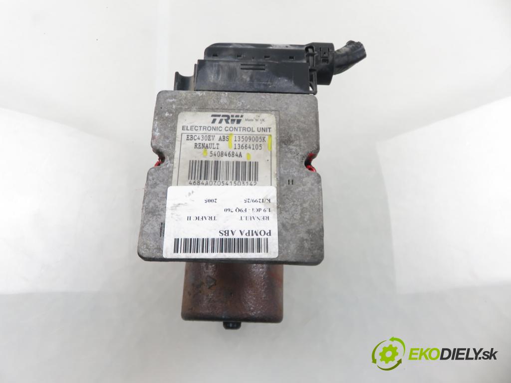 RENAULT TRAFIC II Skrzynia (FL) FURGON 2005 74,00 1.9 dCi - F9Q 760 1870,00 Pumpa ABS 13509005K ; 13664105 ; 54084684A (Pumpa ABS)