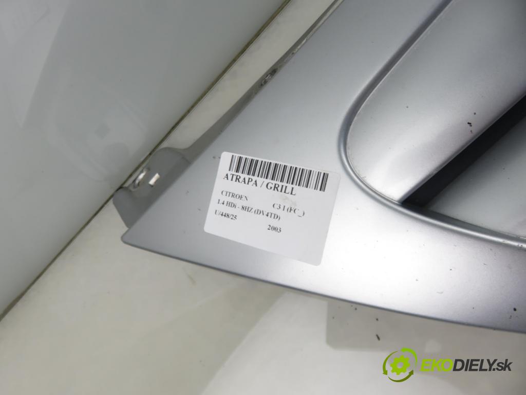 CITROEN C3 I (FC_) HB 2003 50,00 1.4 HDi - 8HZ (DV4TD) 1398,00 mřížka / maska 9647156577