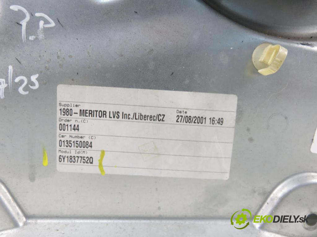 SKODA FABIA I Combi (6Y5) KOMBI 2002 74,00 1.9 TDI - ATD 1896,00 mechanismus oken PPE 6Q1959802 ; 6Y1837752Q
