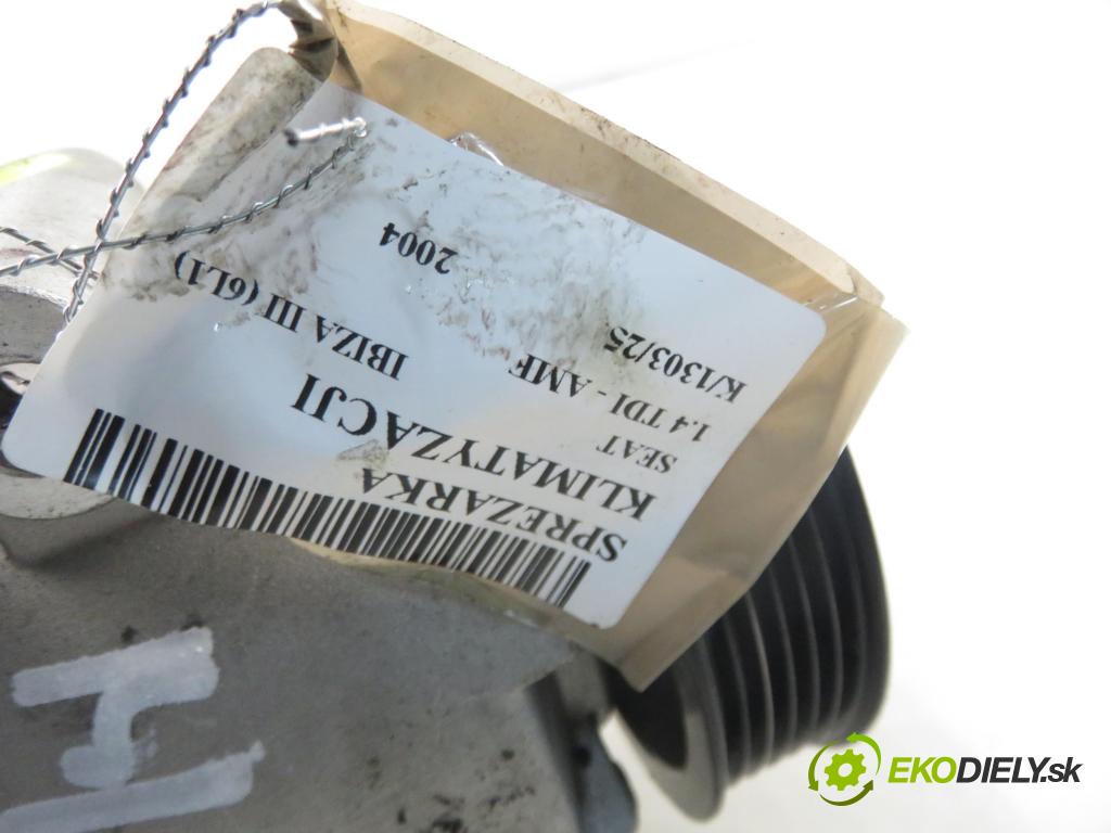 SEAT IBIZA III (6L1) HB 2004 55,00 1.4 TDI 75 - AMF 1422,00 KOMPRESOR: klimatizácie 72440459 (Kompresor klimatizácie)