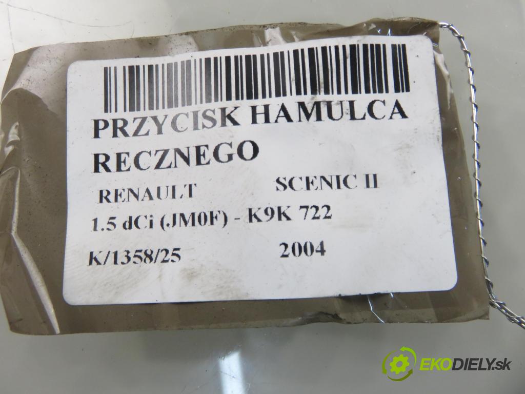 RENAULT SCENIC II (JM0/1_) MINIVAN 2004 60,00 1.5 dCi (JM0F) - K9K 722 1461,00 vypínač brzdy MANUÁLNY: 8200270265A