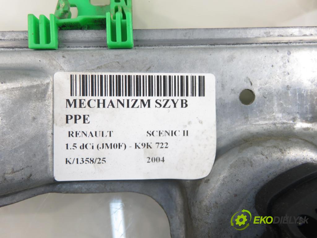 RENAULT SCENIC II (JM0/1_) MINIVAN 2004 60,00 1.5 dCi (JM0F) - K9K 722 1461,00 mechanismus oken PPE