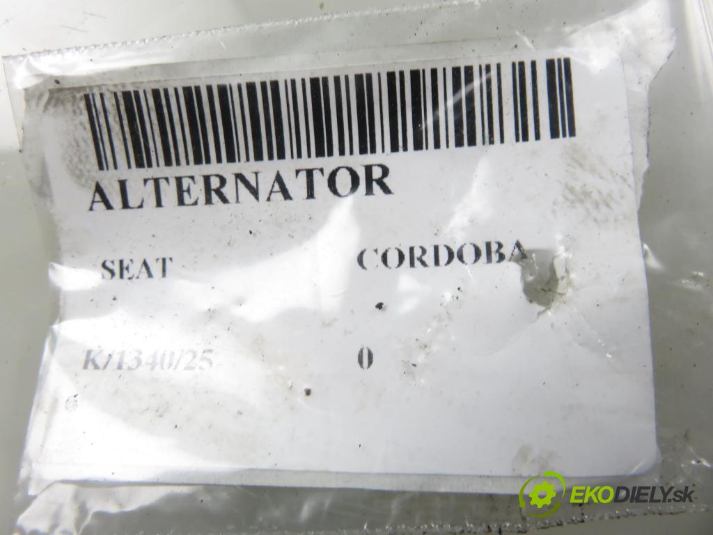SEAT CORDOBA (6L2) SEDAN 2003 55,00 1.4 16V - BBY 1390,00 Alternátor 037903025M ; 0124325013 (Alternátor)