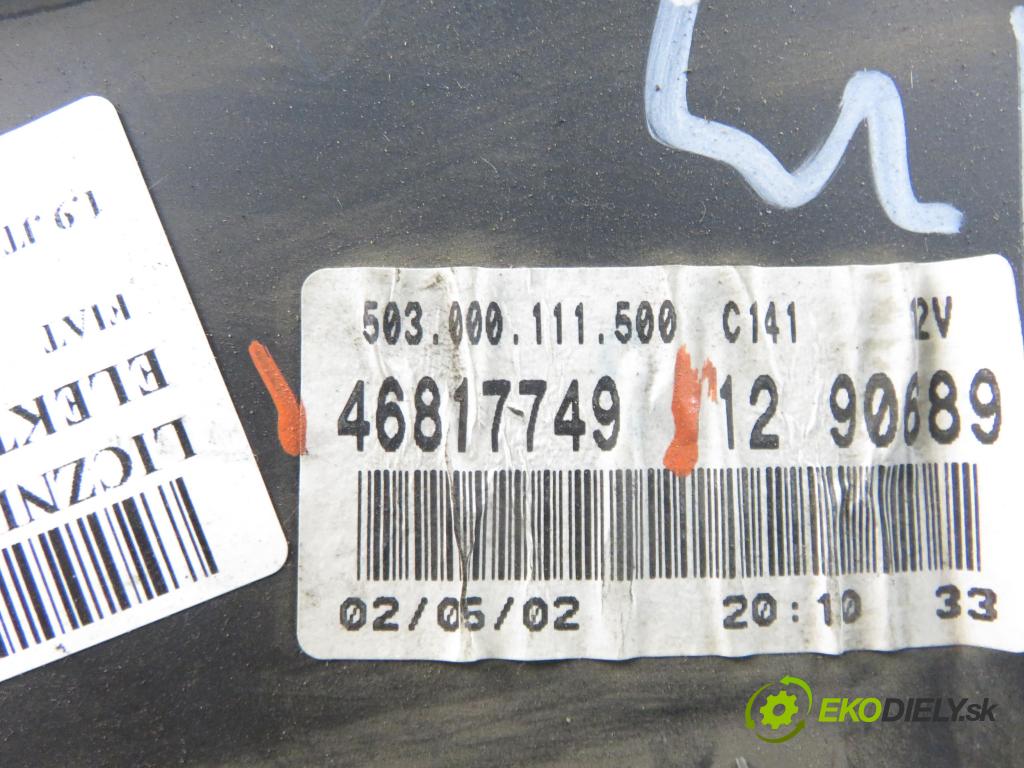 FIAT DOBLO nadwozie wielkoprzestrzenne (MPV) (119_, 223_) KOMBIVAN 2002 74,00 1.9 JTD 100 - 182 B9.000 1910,00 Prístrojovka elektrický 46817749