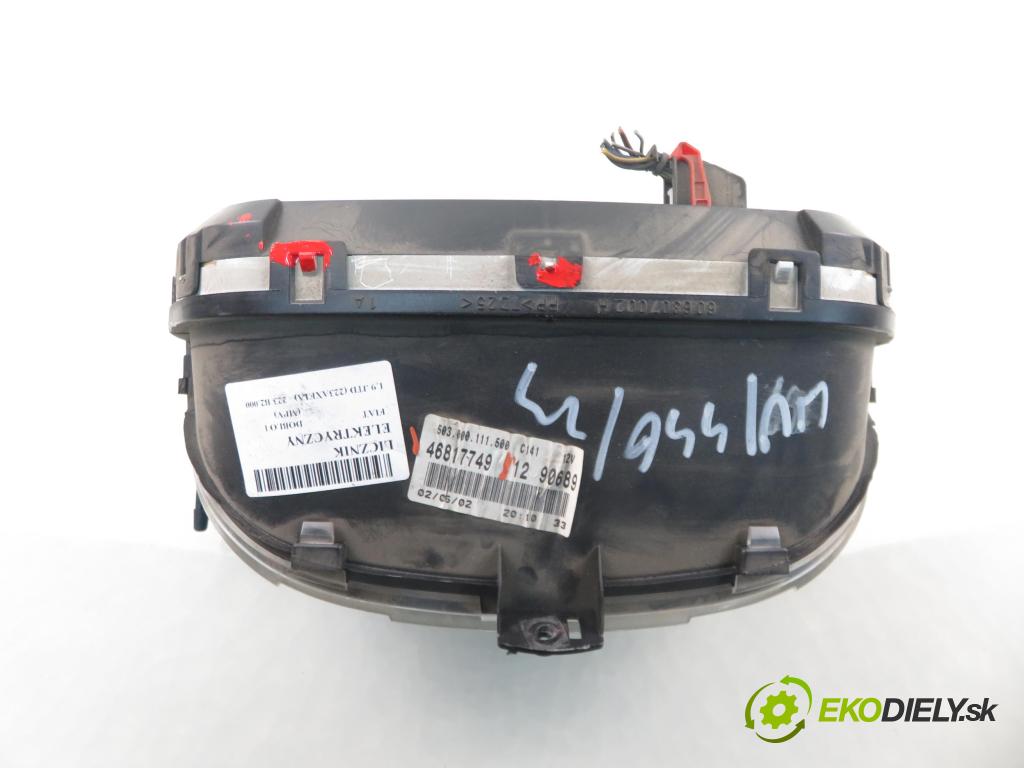 FIAT DOBLO nadwozie wielkoprzestrzenne (MPV) (119_, 223_) KOMBIVAN 2002 74,00 1.9 JTD 100 - 182 B9.000 1910,00 Prístrojovka elektrický 46817749