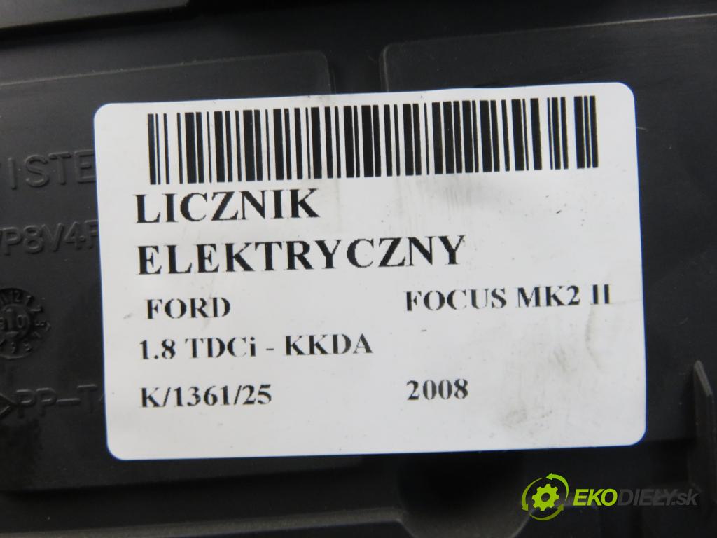 FORD FOCUS II (DA_, HCP) HB 2008 85,00 1.8 TDCi 115 - KKDA 1753,00 prístrojovka elektrický 8V4T10849GF