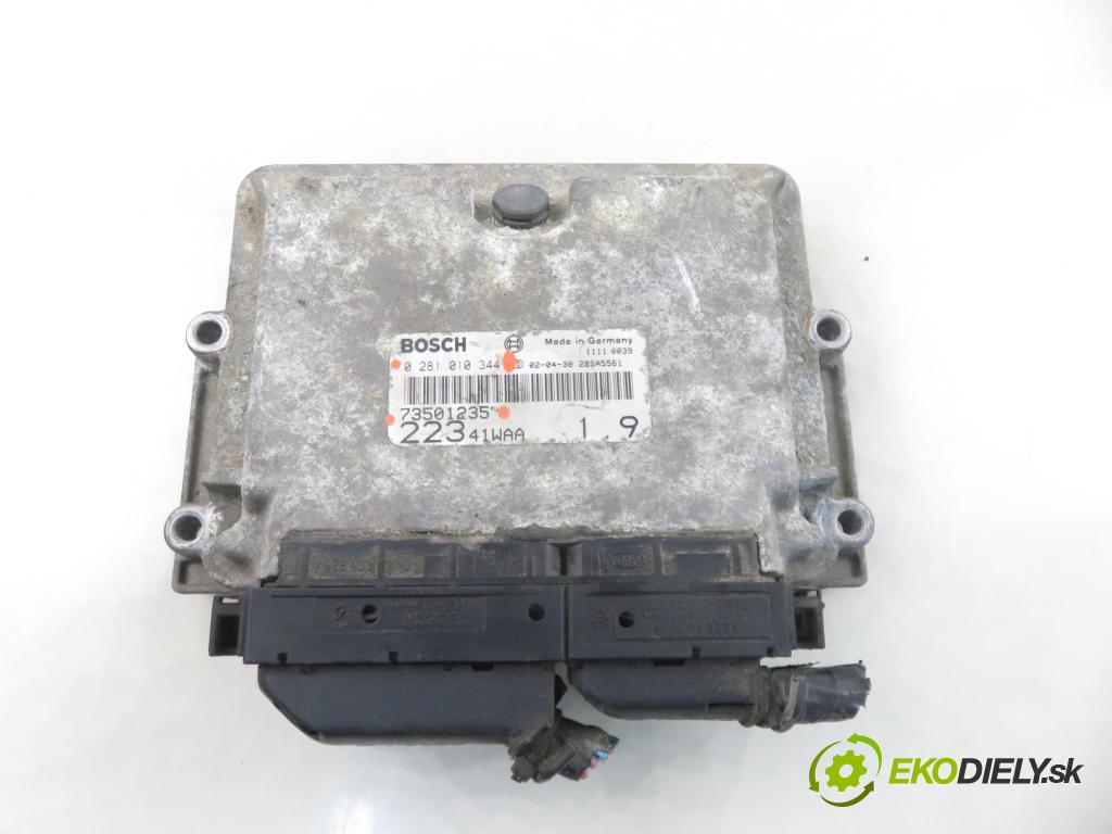 FIAT DOBLO nadwozie wielkoprzestrzenne (MPV) (119_, 223_) KOMBIVAN 2002 74,00 1.9 JTD 100 - 182 B9.000 1910,00 řídící jednotka motora 0281010344 ; 73501235