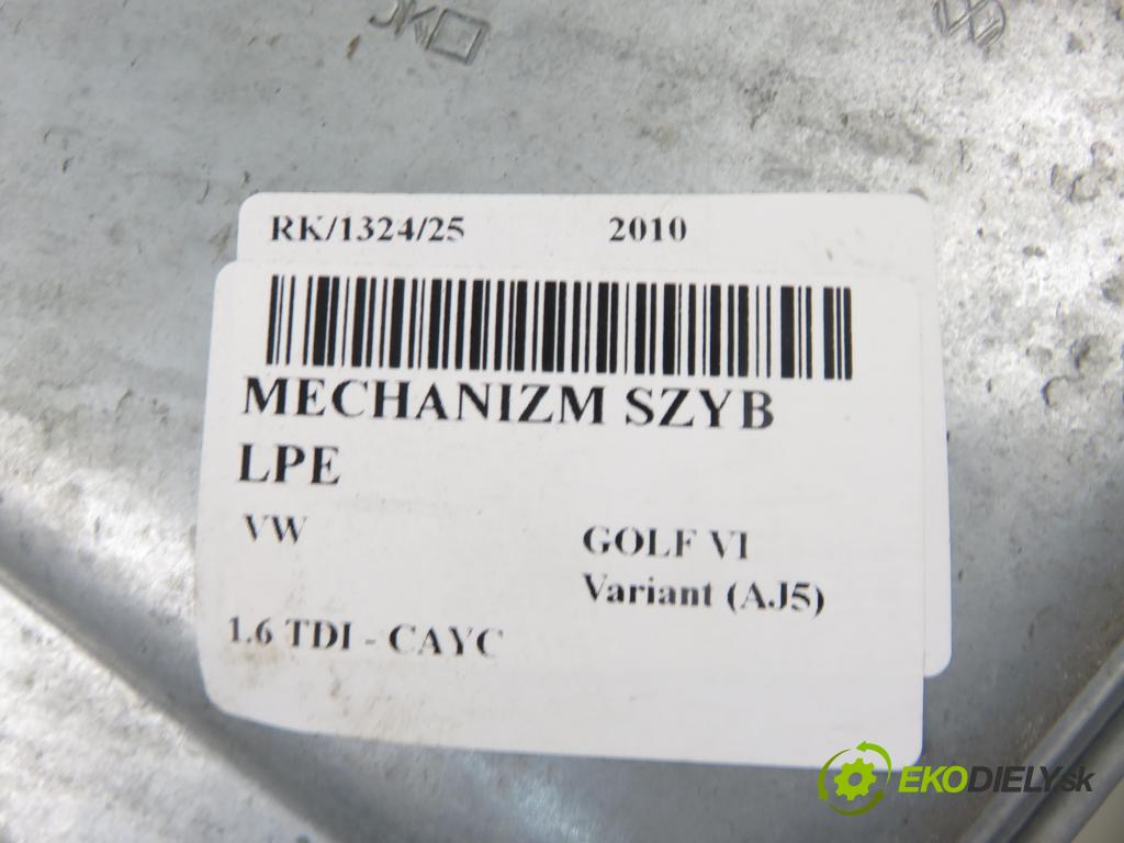 VW GOLF VI Variant (AJ5) KOMBI 2010 77,00 1.6 TDI - CAYC 1598,00 mechanismus oken 1K5837401AS ; 3C0959793A ; 3C0959701C