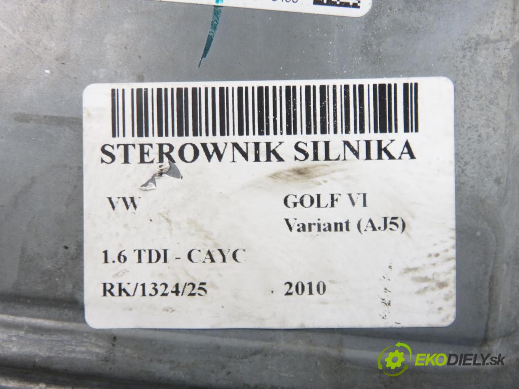VW GOLF VI Variant (AJ5) KOMBI 2010 77,00 1.6 TDI - CAYC 1598,00 řídící jednotka motora 03L906023B ; 5WP42899AA
