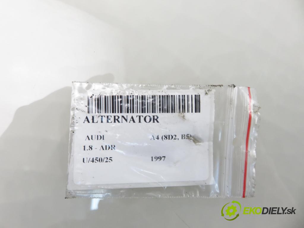 AUDI A4 (8D2, B5) SEDAN 1997 92,00 1.8 - ADR 1781,00 Alternátor  (Alternátor)