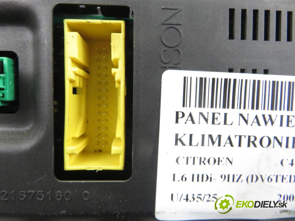 CITROEN C4 I (LC_) HB 2005 80,00 1.6 HDi 109 - 9HZ (DV6TED4) 1560,00 Panel topení KLIMATRONIK 9658084577