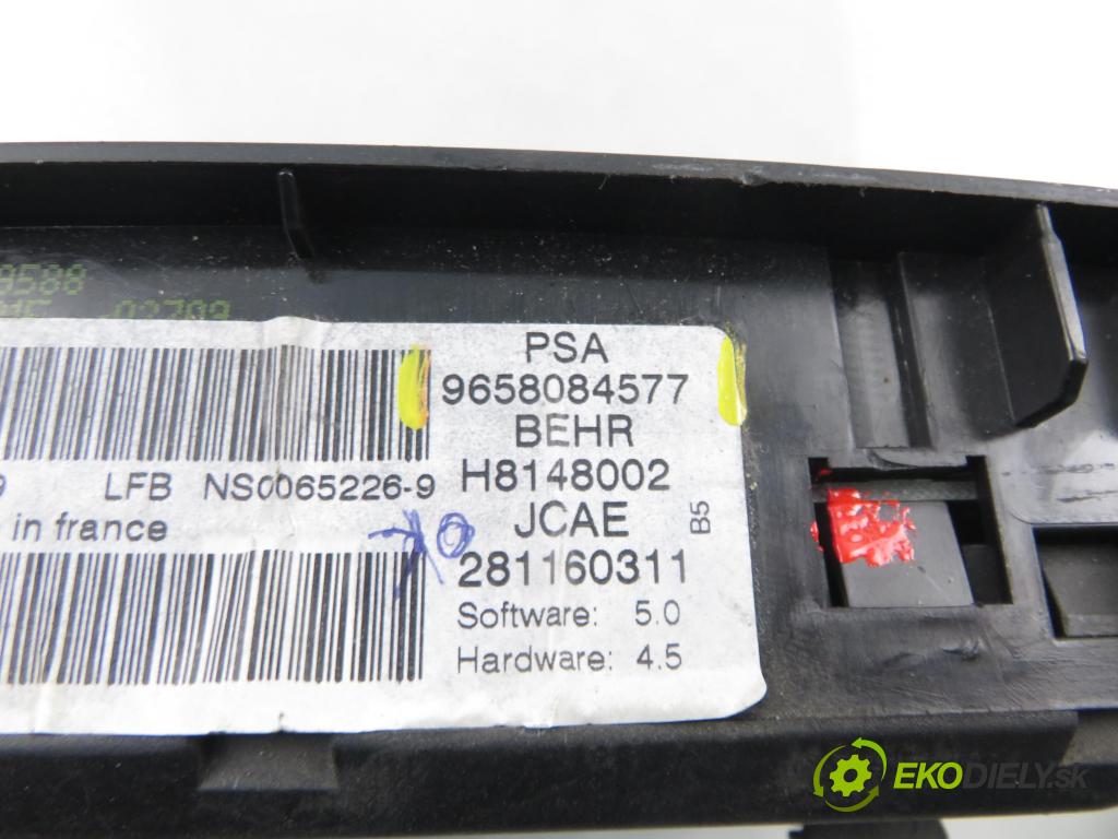 CITROEN C4 I (LC_) HB 2005 80,00 1.6 HDi 109 - 9HZ (DV6TED4) 1560,00 Panel topení KLIMATRONIK 9658084577