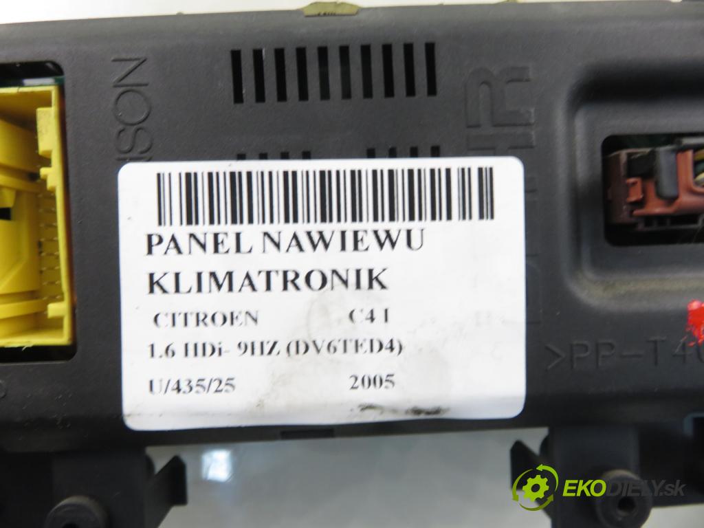 CITROEN C4 I (LC_) HB 2005 80,00 1.6 HDi 109 - 9HZ (DV6TED4) 1560,00 Panel topení KLIMATRONIK 9658084577
