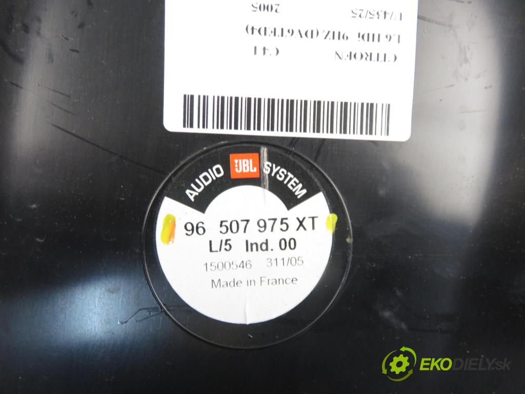 CITROEN C4 I (LC_) HB 2005 80,00 1.6 HDi 109 - 9HZ (DV6TED4) 1560,00 subwoofer 96507975XT (Audio zariadenie)