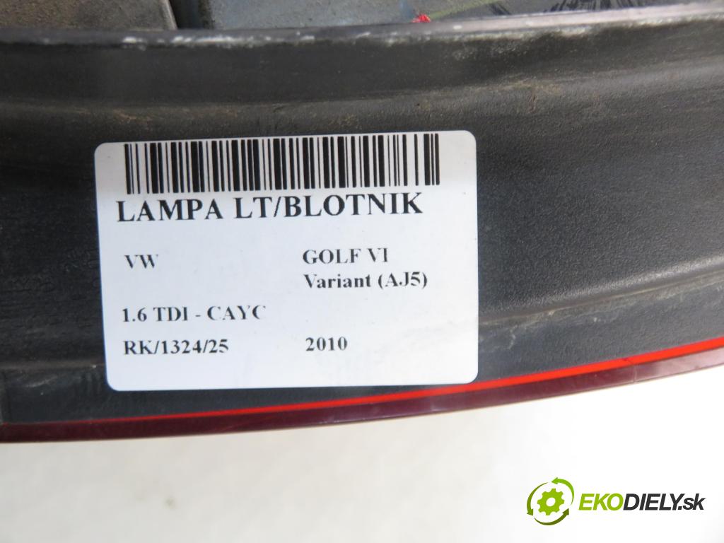VW GOLF VI Variant (AJ5) KOMBI 2010 77,00 1.6 TDI - CAYC 1598,00 světlo levé zadní 1K9945095E ; 1K9945111D