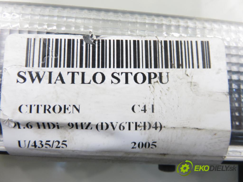 CITROEN C4 I (LC_) HB 2005 80,00 1.6 HDi 109 - 9HZ (DV6TED4) 1560,00 SVĚTLO bŕzd 9804687380