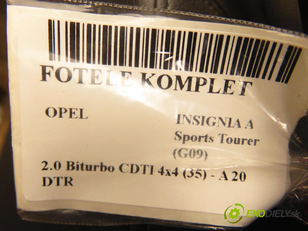 OPEL INSIGNIA A Sports Tourer (G09) KOMBI 2013 0,00 2.0 Biturbo CDTI 4x4 (35) - A 20 DTR 1956,00 sedadla sedačky