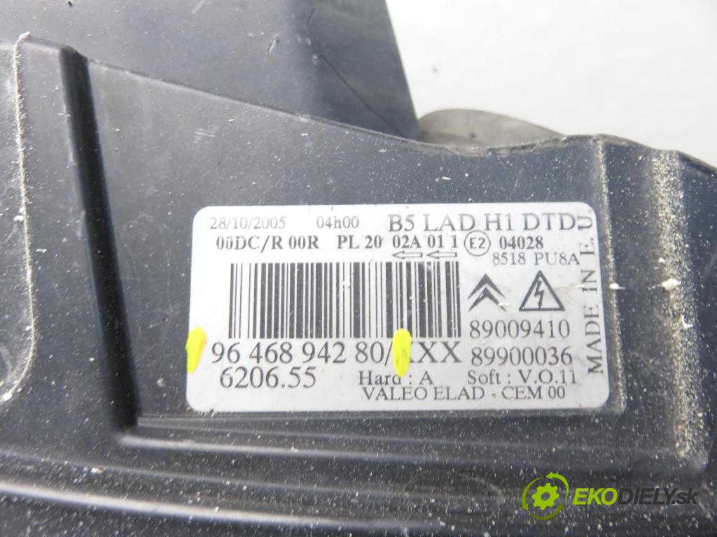 CITROEN C4 I (LC_) HB 2005 80,00 1.6 HDi 109 - 9HZ (DV6TED4) 1560,00 světlo PP 9646894280