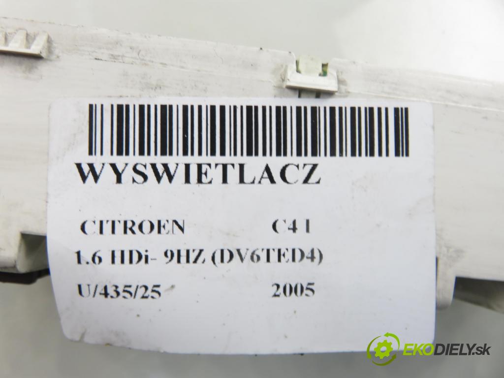 CITROEN C4 I (LC_) HB 2005 80,00 1.6 HDi 109 - 9HZ (DV6TED4) 1560,00 ZOBRAZIT: 9657882880