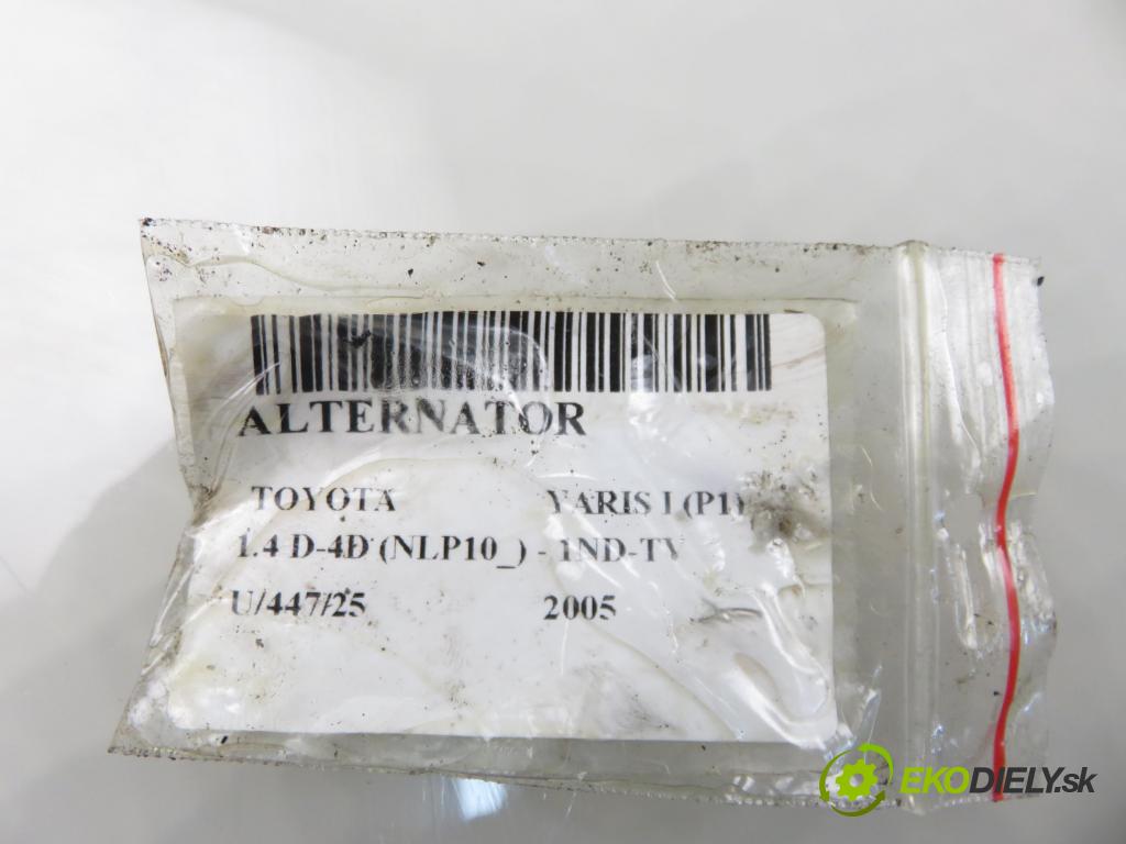 TOYOTA YARIS (_P1_) HB 2005 55,00 1.4 D-4D (NLP10_) - 1ND-TV 1364,00 Alternátor 2706033020 (Alternátor)