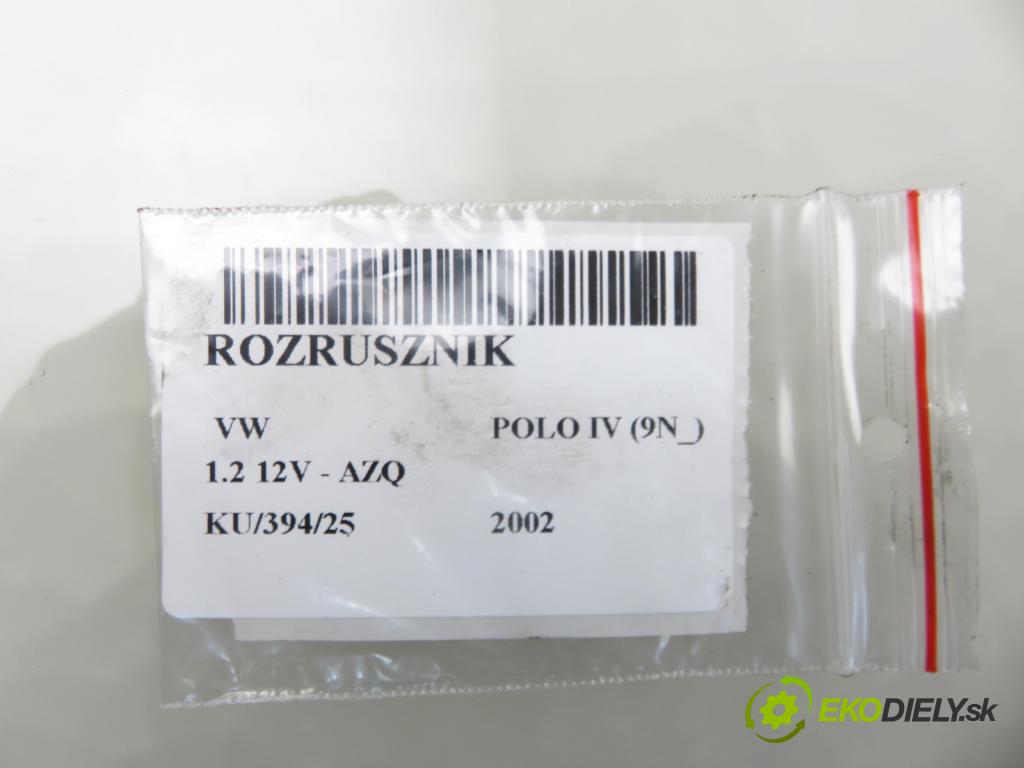 VW POLO (9N_) HB 2002 47,00 1.2 12V 64 - AZQ 1198,00 startér 02T911023E ; 0001121016 (Startér)