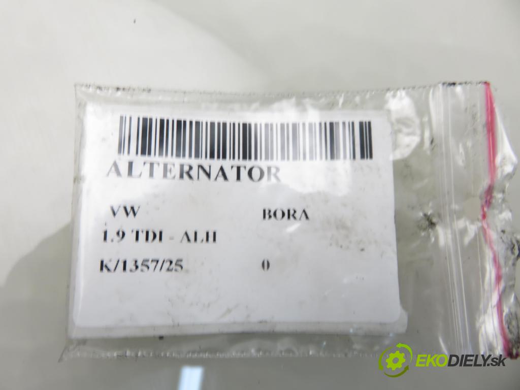 VW BORA (1J2) SEDAN 2002 74,00 1.9 TDI PD 101 - ATD 1896,00 Alternátor 038903023L ; 0124325001 (Alternátor)