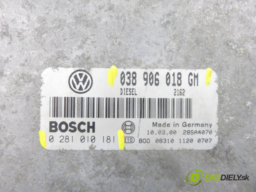 SKODA OCTAVIA I Combi (1U5) KOMBI 2001 66,00 1.9 TDI 4x4 - AGR 1896,00 řídící jednotka motora 038906018GM ; 0281010181