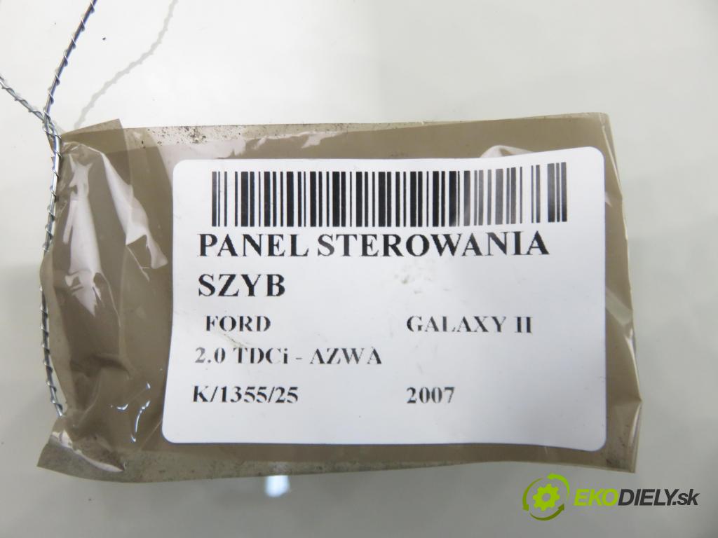 FORD GALAXY (WA6) MINIVAN 2007 96,00 2.0 TDCi - AZWA 1997,00 Panel ovládaní oken 6M2T14A132AF