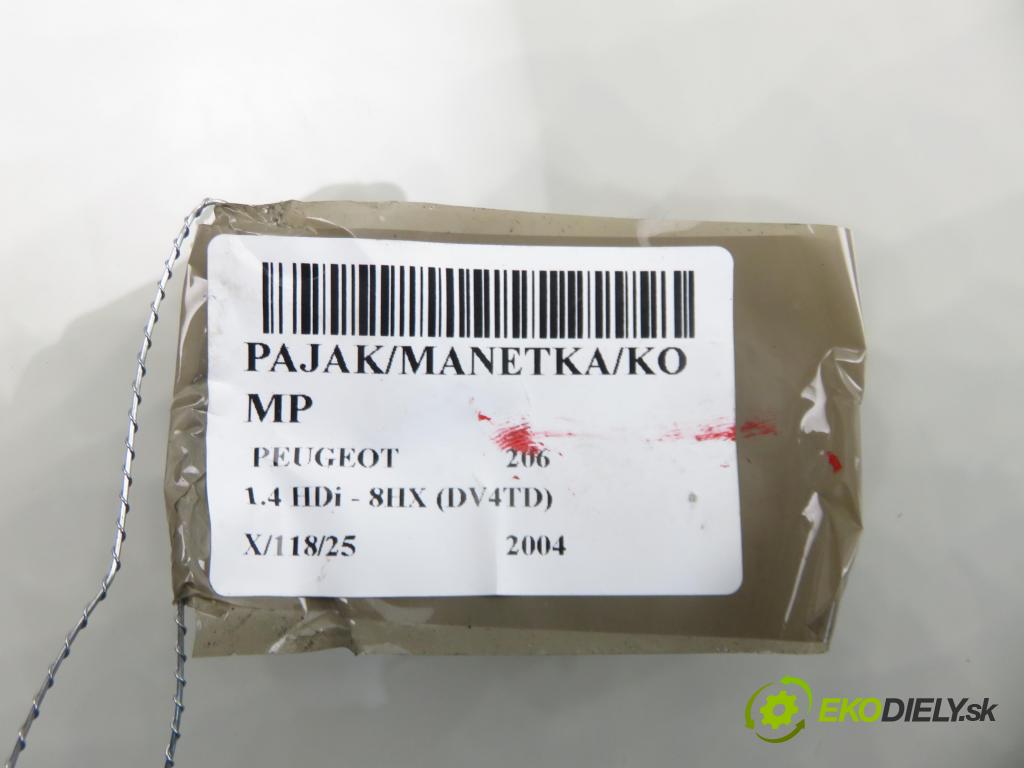 PEUGEOT 206 liftback (2A/C) HB 2004 51,00 1.4 HDi - 8HX (DV4TD) 1398,00 PAKA/ŘAZENÍ/SADA: 96533569XT