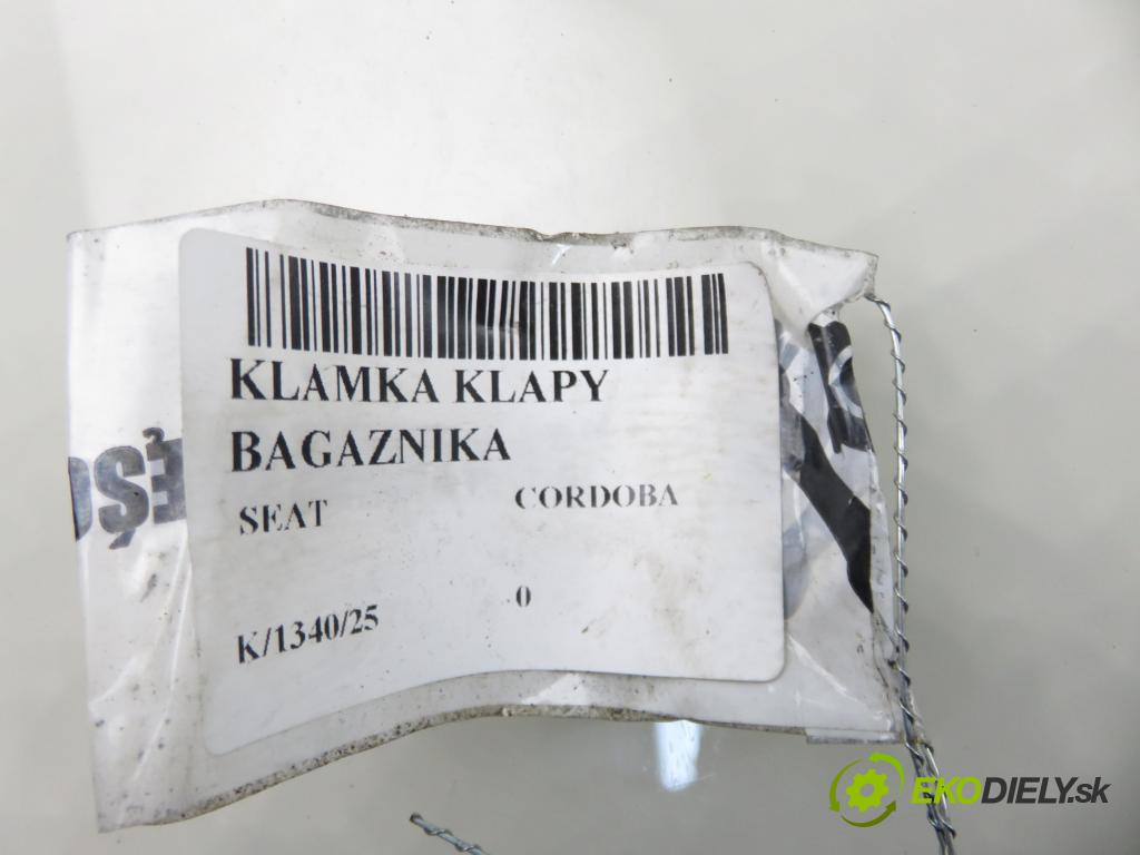 SEAT CORDOBA (6L2) SEDAN 2003 55,00 1.4 16V - BBY 1390,00 Kľučka dverí kufor 6L6827573D ; 6L6827573E