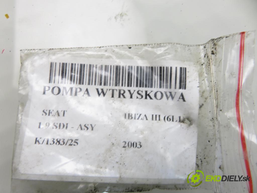 SEAT IBIZA III (6L1) HB 2003 47,00 1.9 SDI - ASY 1896,00 Pumpa vstrekovacia 038130107B ; 0460404972 (Vstrekovacie čerpadlo)