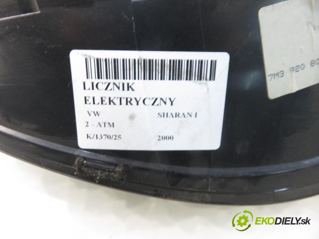 VW SHARAN (7M8, 7M9, 7M6) MINIVAN 2000 85,00 2 - ATM 1984,00 prístrojovka elektrický 7M3920800E ; YM2110849AB