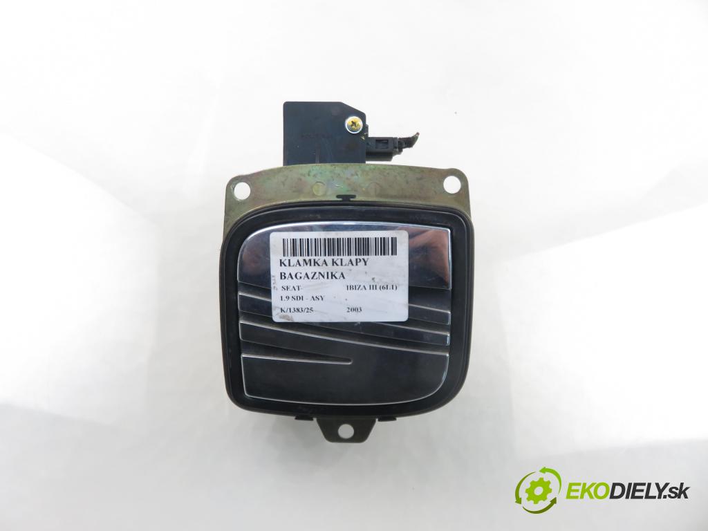 SEAT IBIZA III (6L1) HB 2003 47,00 1.9 SDI - ASY 1896,00 klika dveří kufr 6L6827573D ; 6L6827573E ; 1M0959781A