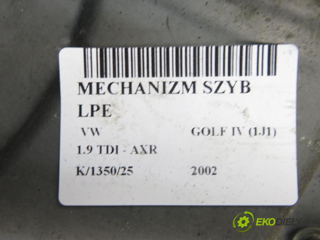 VW GOLF IV (1J1) HB 2002 74,00 1.9 TDI PD 101 - AXR 1896,00 mechanismus oken 1J4837729AE ; 1C1959801A