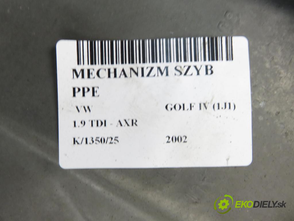 VW GOLF IV (1J1) HB 2002 74,00 1.9 TDI PD 101 - AXR 1896,00 mechanismus oken PPE 1J4837730AE ; 1C1959802A