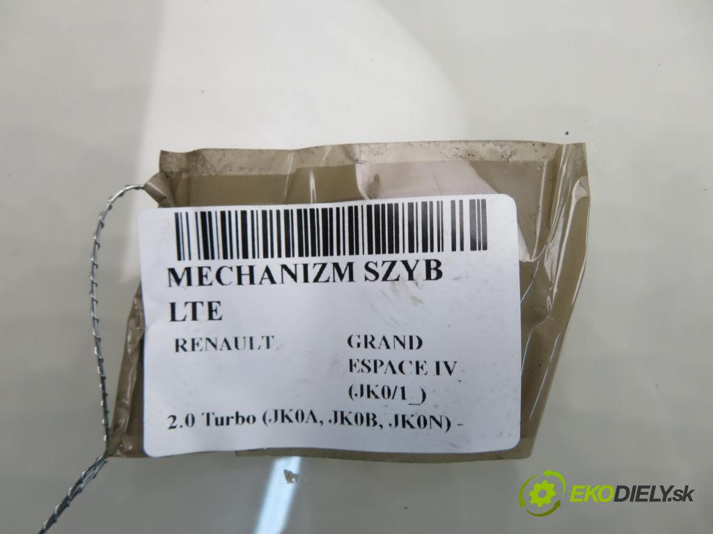 RENAULT GRAND ESPACE IV (JK0/1_) MINIVAN 2003 125,00 2.0 Turbo (JK0A, JK0B, JK0N) - F4R 797 1998,00 mechanismus oken LTE 8200017905 ; 400630B