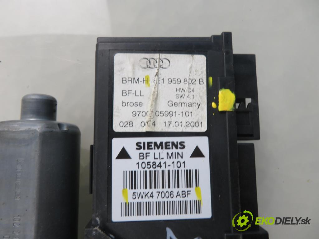 AUDI A4 (8E2, B6) SEDAN 2001 96,00 1.9 TDI PD 130 - AWX 1896,00 mechanismus oken PPE 8E1959802B ; 5WK47006ABF