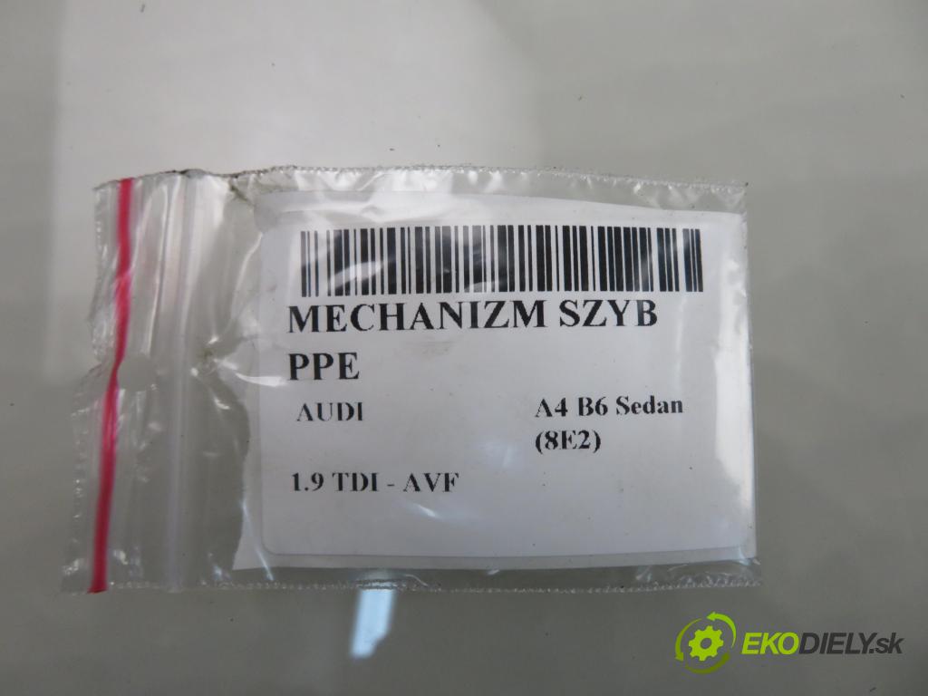 AUDI A4 (8E2, B6) SEDAN 2001 96,00 1.9 TDI PD 130 - AWX 1896,00 mechanismus oken PPE 8E1959802B ; 5WK47006ABF