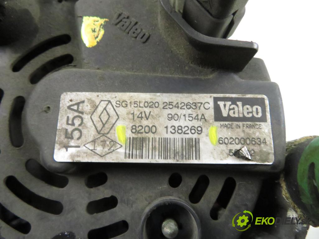 RENAULT GRAND ESPACE IV (JK0/1_) MINIVAN 2003 125,00 2.0 Turbo (JK0A, JK0B, JK0N) - F4R 797 1998,00 Alternátor 8200138269 (Alternátor)