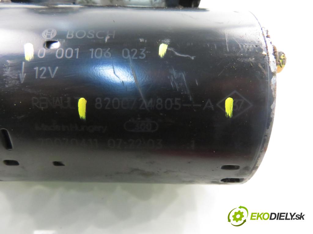 RENAULT GRAND ESPACE IV (JK0/1_) MINIVAN 2003 125,00 2.0 Turbo (JK0A, JK0B, JK0N) - F4R 797 1998,00 Štartér 8200724805 ; 8200724805A ; 0001106023 (Štartér)