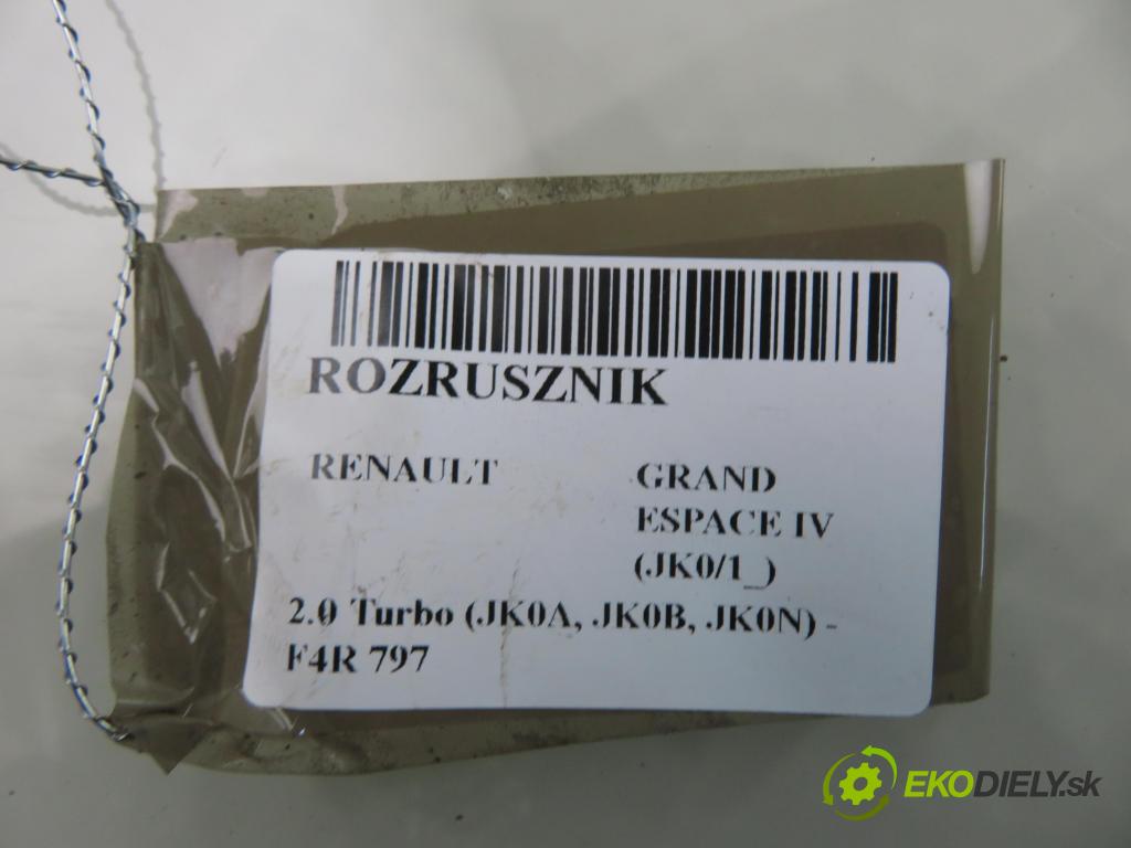 RENAULT GRAND ESPACE IV (JK0/1_) MINIVAN 2003 125,00 2.0 Turbo (JK0A, JK0B, JK0N) - F4R 797 1998,00 Štartér 8200724805 ; 8200724805A ; 0001106023 (Štartér)